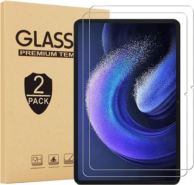 2 Stück Xiaomi Pad 6 und Pad 6 Pro Displayschutz aus 9H gehärtetem Glas, transparent, 11 Zoll 2023 - Bild 1
