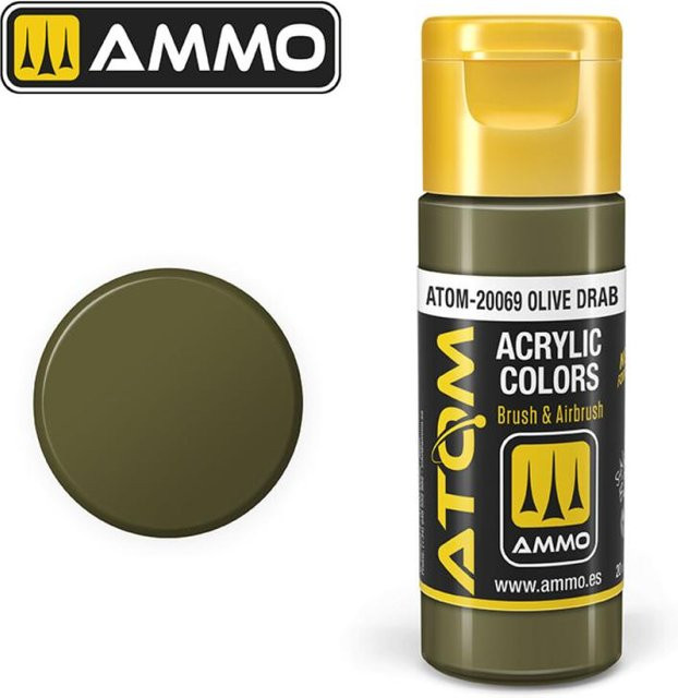 AMMO by MIG Jimenez ATOM COLOR Olive Drab, Grün - Bild 1