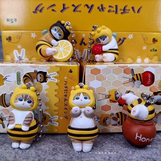 Mofusands Bienenförmige Blindbox Kawaii Anime Katze Figur als süßes Deko-Ornament und Spielzeug - Bild 1