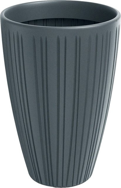 Prosperplast Blumentopf Fero mit Rippen in Betongrau, Höhe: 58 cm, Durchmesser: 40 cm - Bild 1