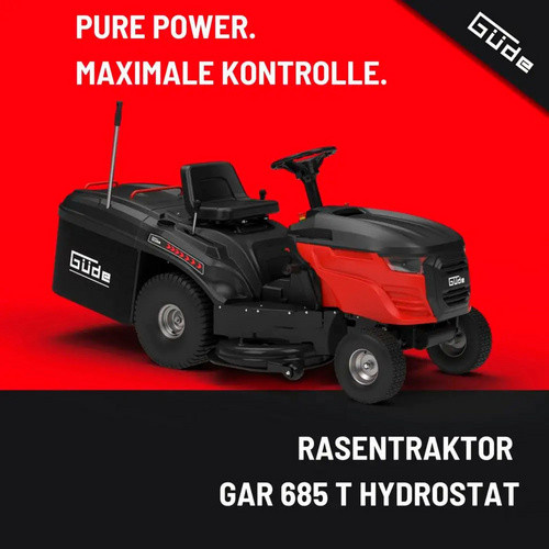 GÜDE Rasentraktor GAR 685 T Hydrostat in Schwarz und Rot mit 4,15 kW und 68,5 cm Schnittbreite - Bild 4