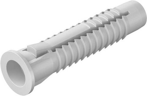 OBO Bettermann Universaldübel Weiß, 50 Stück, Durchmesser: 10 mm, Länge: 50 mm - Bild 1