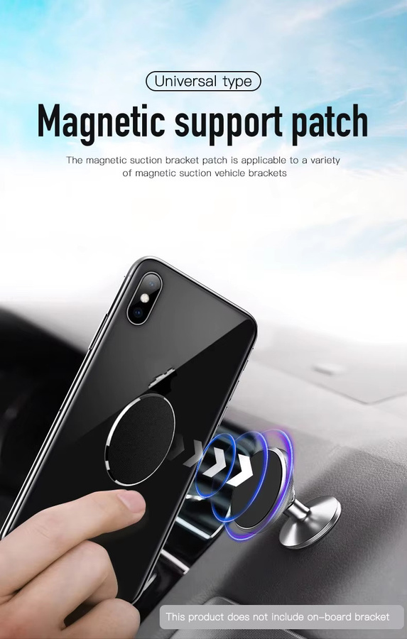 5 Stück Nicht magnetische Metallplatten in Rot für universelle Auto-Handyhalterungen und Magnetständer - Bild 4