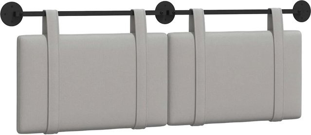 vidaXL Wandmontiertes Polsterbett in Wolkengrau mit Stoffbezug B/T/H: 130 x 55 x 5 cm - Bild 1