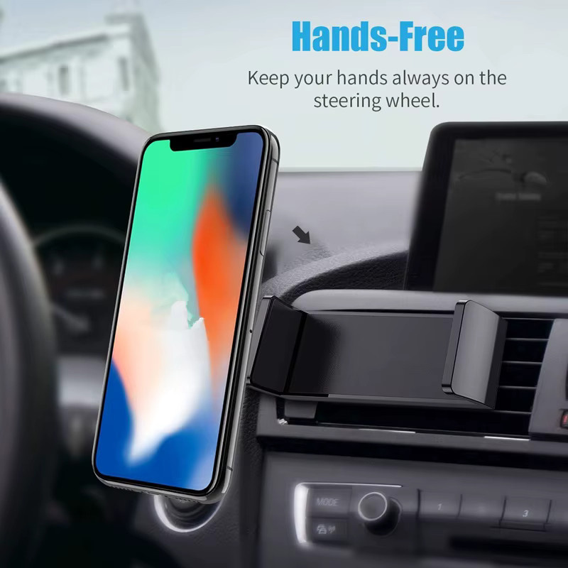 TONGDAYTECH Universal Auto Telefon Halterung für iPhone und Smartphones, Clip für Lüftungsschlitze, Schwarz - Bild 2