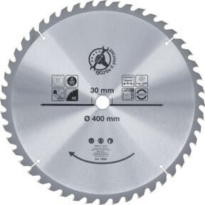 BGS Do it yourself Hartmetall-Kreissägeblatt für Holz, Farbe: Silber, Durchmesser: 400 mm, Bohrung: 40 mm, Dicke: 3,2 mm, 36 Zähne - Bild 1