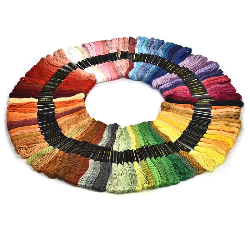 Multicolor Stickgarn aus Baumwolle für Kreuzstich und DIY-Nähprojekte, 100 Stück - Bild 2