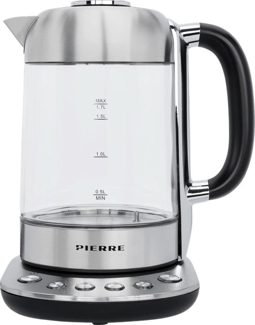 Pierre Wasserkocher PWK7000 aus Glas mit einstellbarer Temperatur und Keep-Warm-Funktion in Transparent - Bild 1
