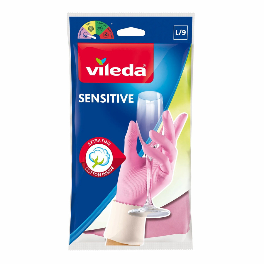 Vileda Haushaltshandschuhe Der Feine Sensitive in Rosa/Pink, Größe L - Bild 2