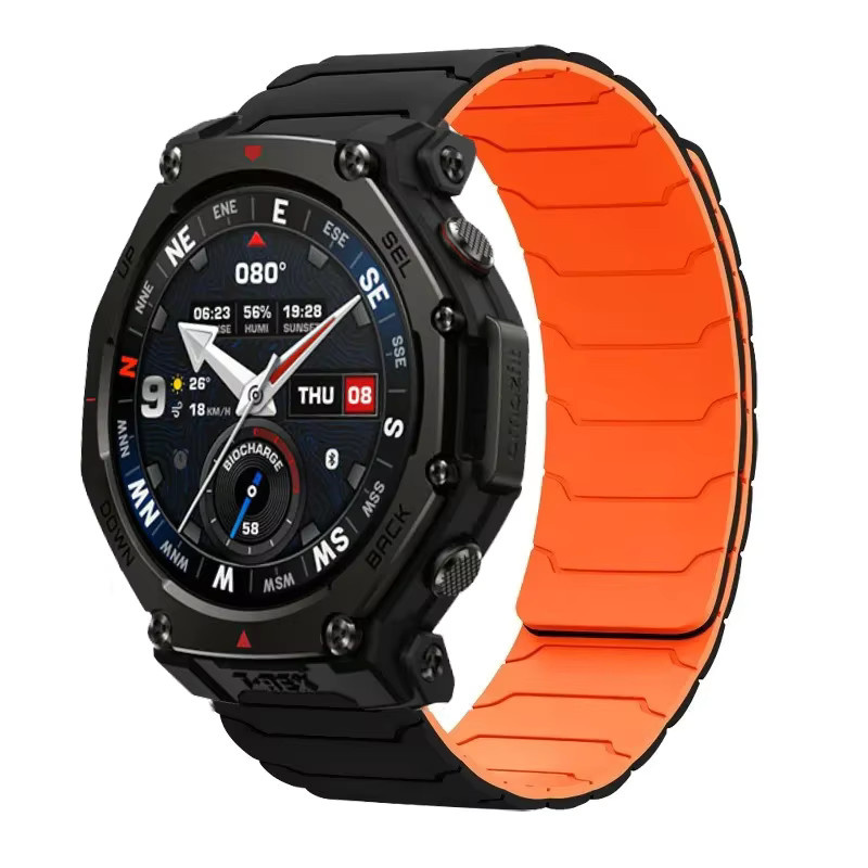 Amazfit Uhrenarmband Silikon, magnetisch, Schwarz, Unisex - Bild 2