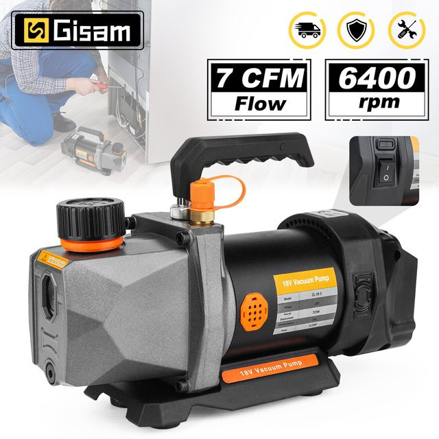 G nto Vakuumpumpe für Klimaanlagen mit 1/2 PS und 7 CFM, passend für Makita 18V Akku, Farbe: Silber - Bild 1