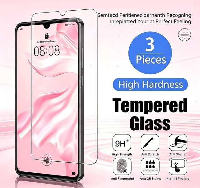 3er-Set HD Panzerglas Schutzfolie für Huawei P20 P30 P40 Mate 20 Lite Y6 Y7 P9 P10 P Smart Z 2019 2018 Nova 3 in Transparent - Bild 1