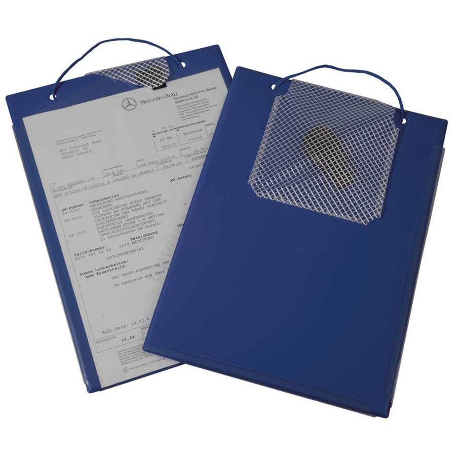 EICHNER Auftragstasche Edge blau für DIN A4 Dokumente mit Schlüsselfach, B: 23,0 cm, T: 5,0 cm, H: 33,0 cm, 10 Stück - Bild 1