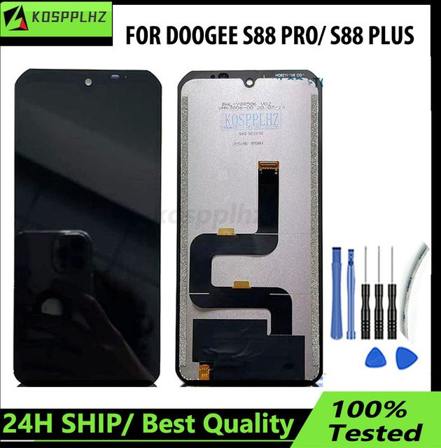 Doogee S88 PRO / S 88 Plus Ersatz LCD Display Front Touch Screen Panel in Schwarz inklusive Werkzeuge (6,3 Zoll) - Bild 1