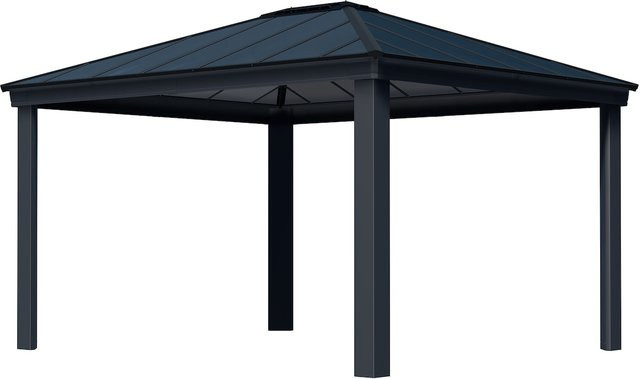 Palram Canopia Dallas Gartenpavillon aus Aluminium in Anthrazit B: 430 cm, T: 363,5 cm - Bild 2