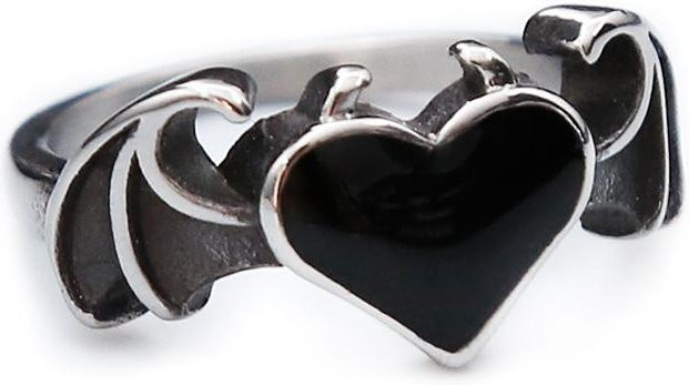 YIRAN Jewelry Ring, Edelstahl, Schwarz, Vintage, Unisex - Bild 1