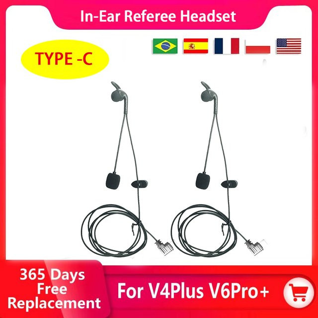 EJEAS In-Ear Kopfhörer mit USB-C Schnittstelle für Motorradhelm-Headsets V4 Plus, V6 PRO+, V4C PLUS und V6C PRO+ in Schwarz, 2 Stück - Bild 1