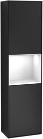 V&B Hochschrank Finion in Weiß mit LED-Beleuchtung und Glastüren, B/T/H: 41,8 x 41,8 x 151,6 cm - Bild 1