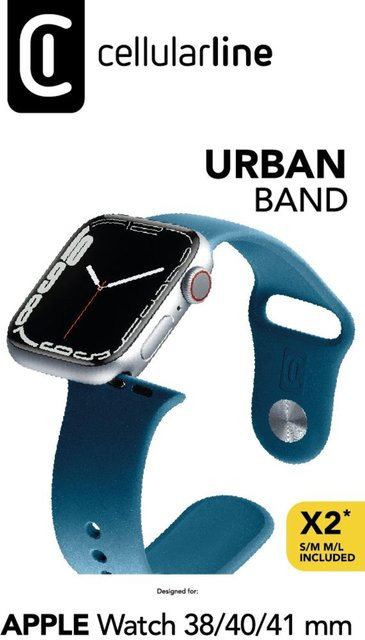 CellularLine Uhrenarmband Silikon, Blau, Unisex, 38/40/41/42mm - Bild 1