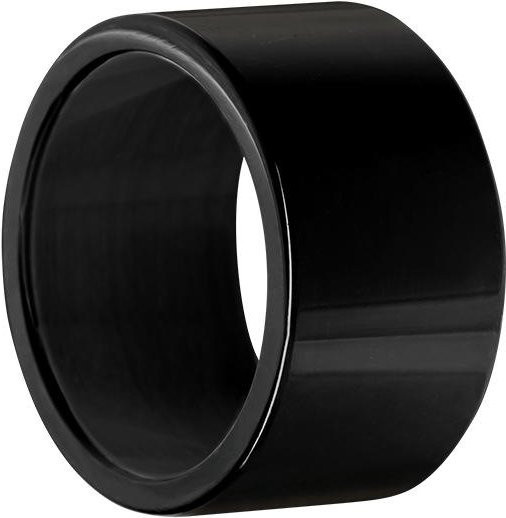 JWSHMAN Ring Edelstahl, Schwarz, Herren, 12 mm breit - Bild 1