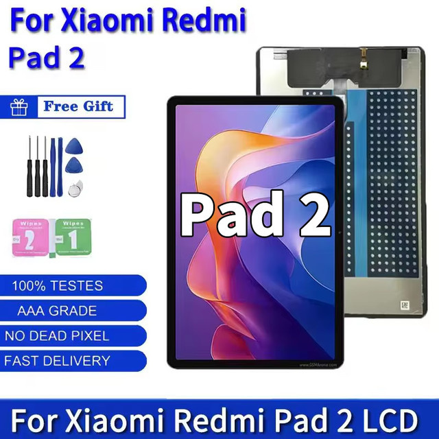 Xiaomi Redmi Pad 2 Display Touchscreen Digitizer Panel Montage in Schwarz - Bild 1