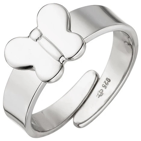 Colkid Kinder Ring Schmetterling, 925 Silber, Ringgröße 46 - Bild 1