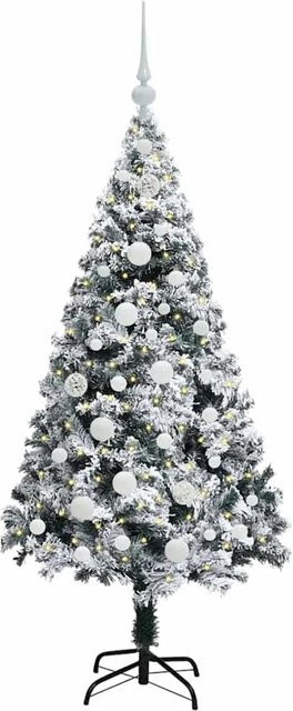 vidaXL Künstlicher Weihnachtsbaum mit 150 LEDs in Grün, konisch, Höhe: 150 cm - Bild 1