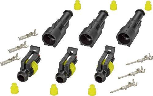 TE Connectivity AMP-Superseal 1.5mm Serie Steckverbinder-Set, Polzahl 30, Rastermaß: 6mm, Schwarz, 30S002 - Bild 1