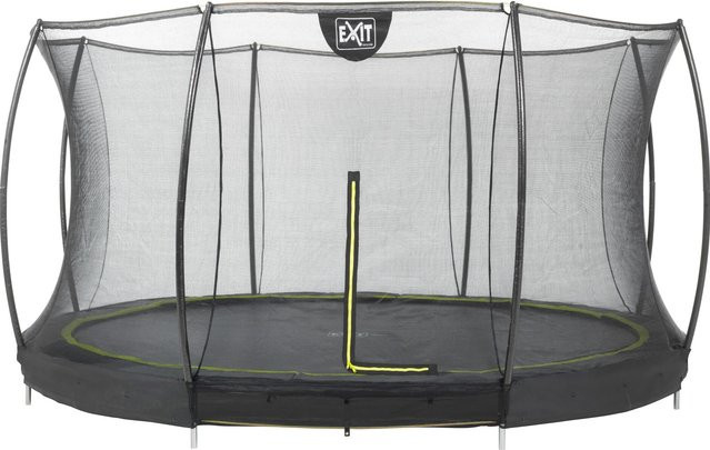 EXIT Silhouette Bodentrampolin mit Sicherheitsnetz, Durchmesser: 427 cm, schwarz - Bild 1