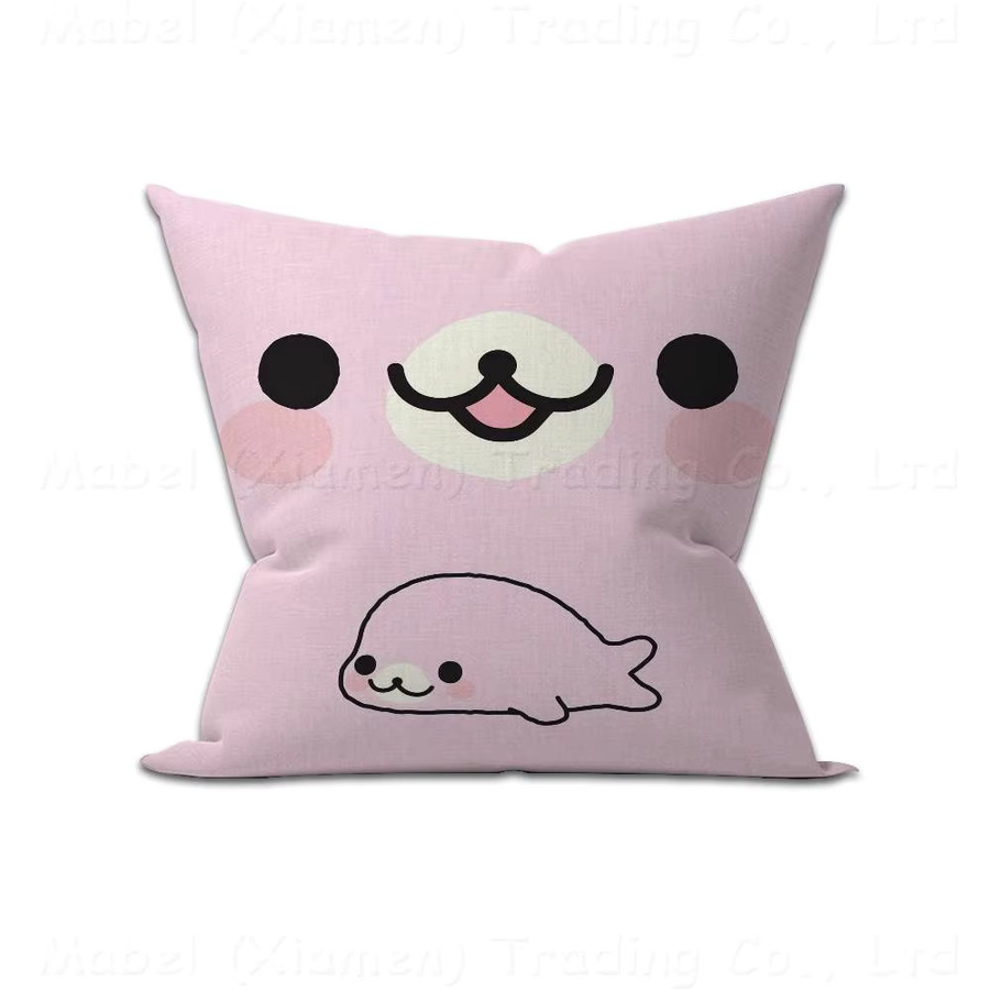 Kayou Mamegoma Anime Kissenbezug personalisiert für Kinder und Schlafzimmer, quadratisch, Breite: 30 cm, Höhe: 30 cm - Bild 4