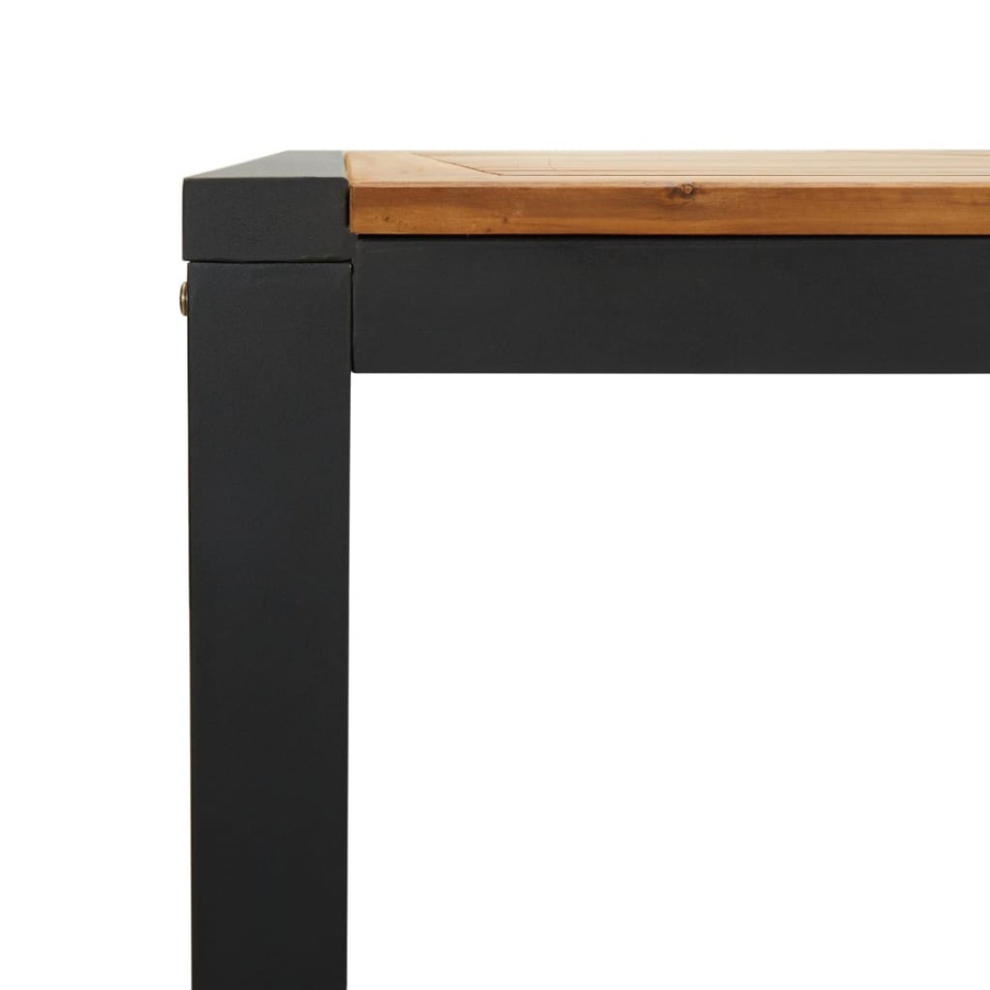 vidaXL Gartentisch aus Akazie Massivholz in Braun mit U-Form Gestell, B/T/H: 200 x 90 x 75 cm - Bild 6