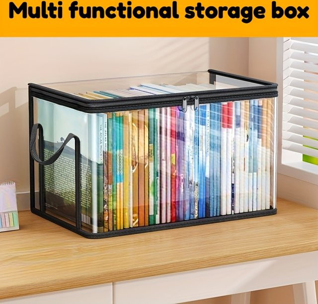 DUTRIEUX 2er-Set transparente Aufbewahrungsboxen aus Kunststoff mit Klappdeckel - Bild 1