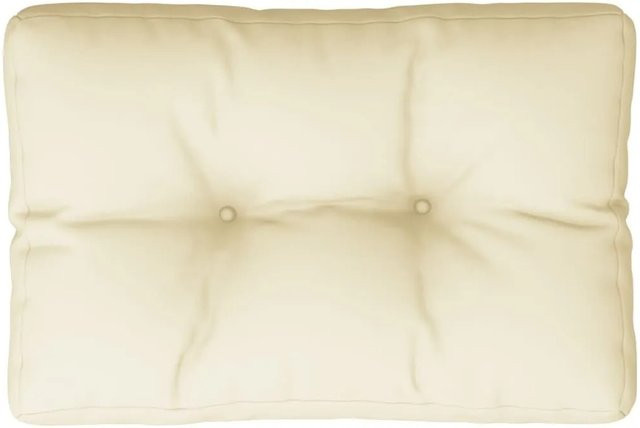vidaXL Palettenkissen Beige aus Polyester, wasserabweisend und UV-beständig, B/T/H: 50 x 40 x 12 cm - Bild 1