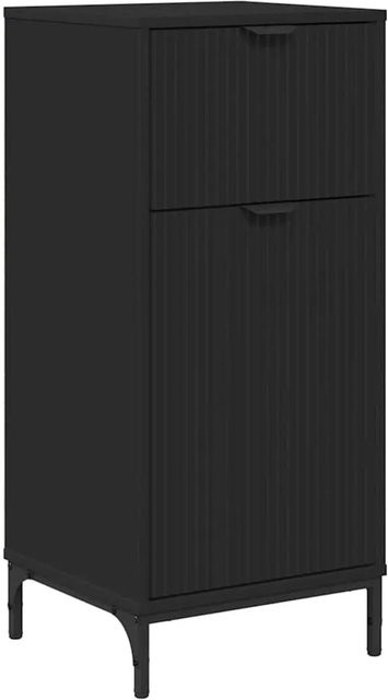 vidaXL Badezimmerschrank mit Schubladen in Schwarz, modern und matt, B/T/H: 39,5 x 36,0 x 88,0 cm - Bild 1