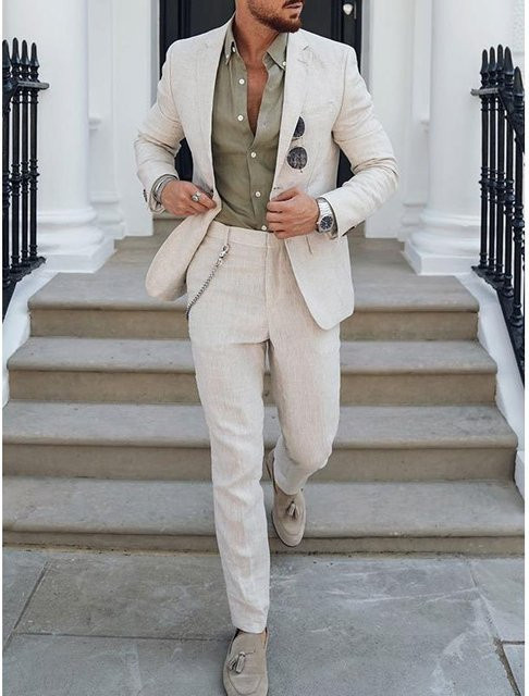 Bella Philosophie zweiteiliges Set, beige, Herren - Bild 1