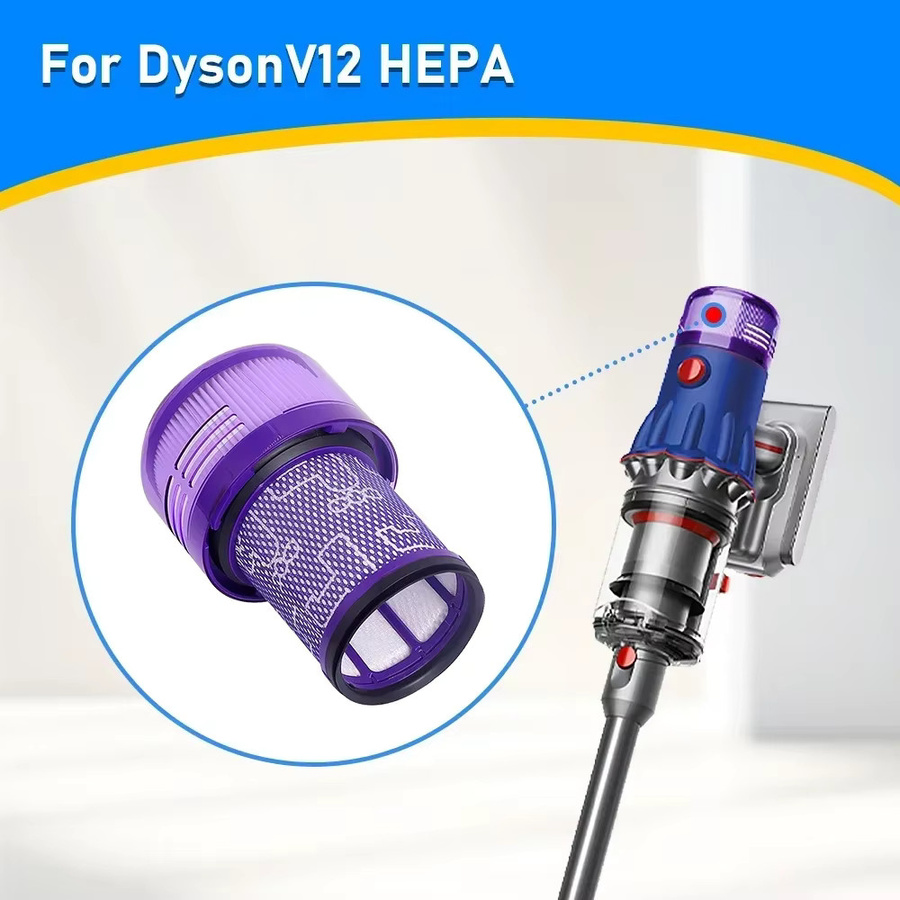 Waschbarer Ersatz-HEPA-Hinterfilter für Dyson V12 Slim und V12 Detect Slim SV20 Akku-Staubsauger in Purple - Bild 2