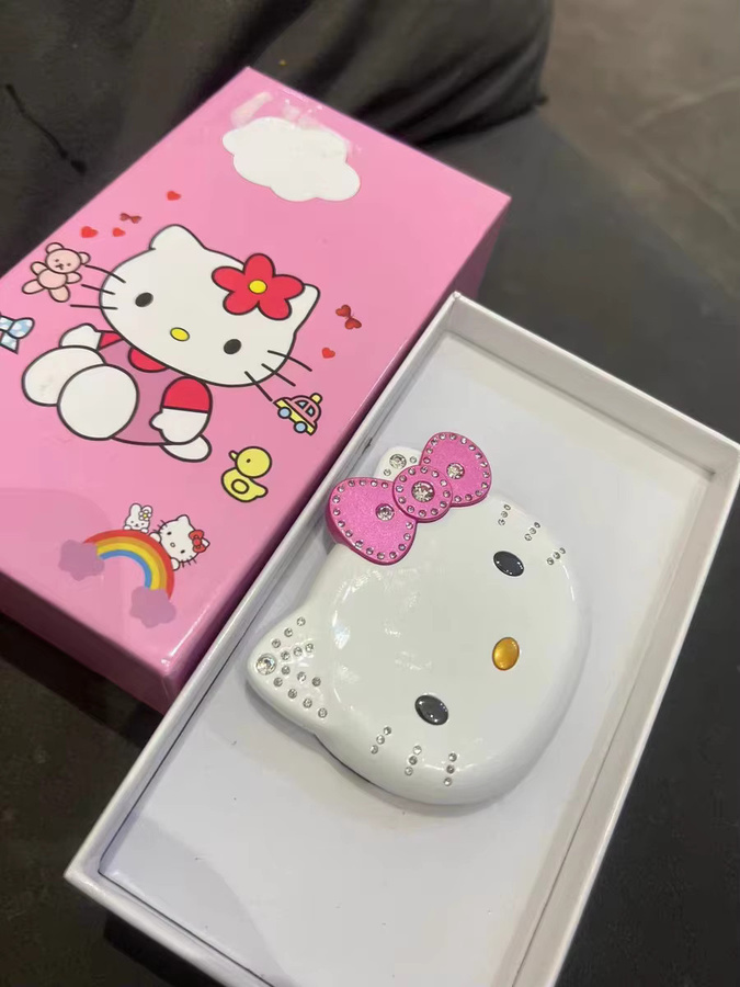 Sanrio Hello Kitty Flip Phone Spielzeug rosa weiß - Bild 1