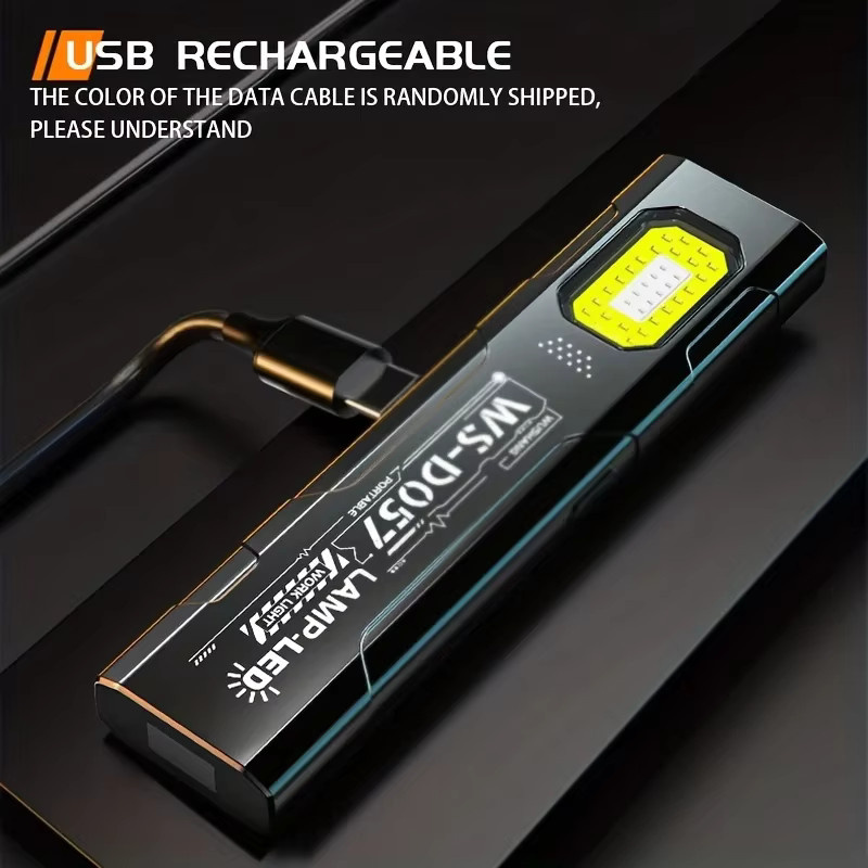 Heinast Mini-LED-Taschenlampe in Schwarz mit USB-Ladefunktion, Magnet und Stiftclip für Notfall, Arbeit und Camping - Bild 3