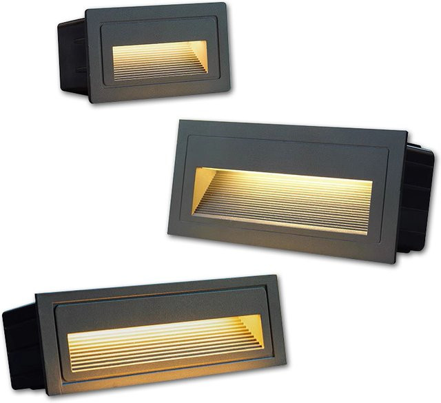 KAISANXINYI Dimmbare LED Wandleuchte aus Aluminium für Treppen und Wege, Warmweiß, Schwarz, Weiß oder Silber - Bild 1