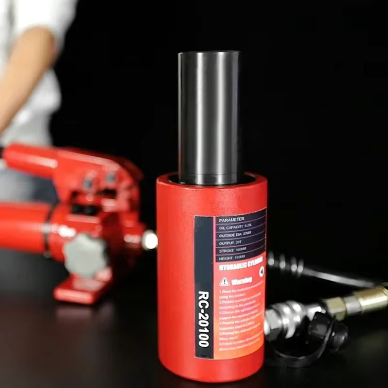 YunlinLi Langhub-Hydraulikzylinder in Rot mit 100 mm Hub - Bild 2