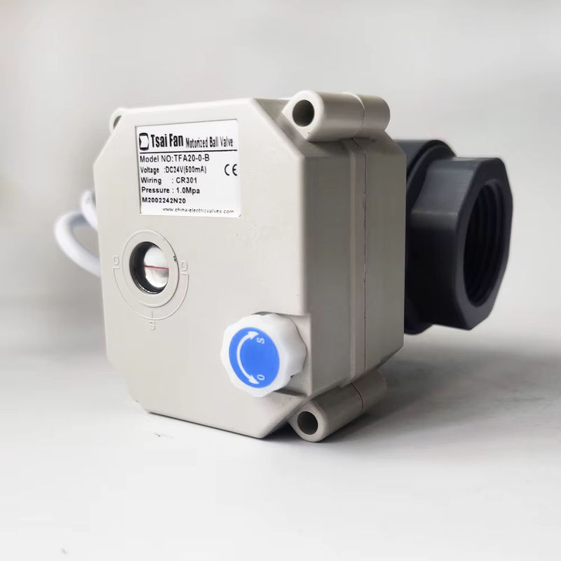 Tsai Fan DN25 motorisierter Kugelhahn mit voller Bohrung aus PVC, 1 Zoll, elektrisches Ventil für Regenwasserabfluss - Bild 5
