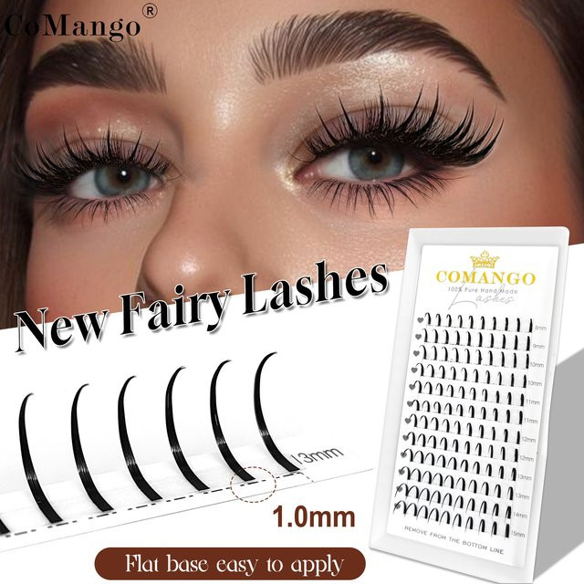 CoMango Fairy Spikes Wimpern, 12 Reihen, 8–15 mm, Unisex - Bild 1