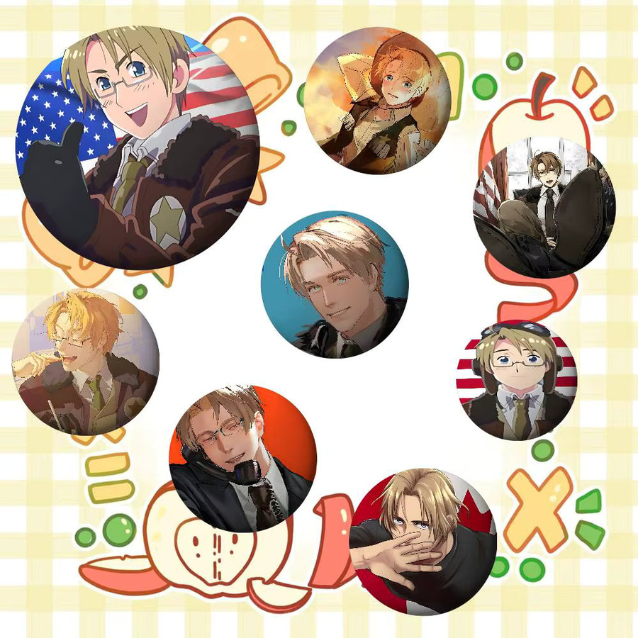 Anstecknadel Hetalia Axis Powers, Metall-Emblem, Weichblech - Bild 2