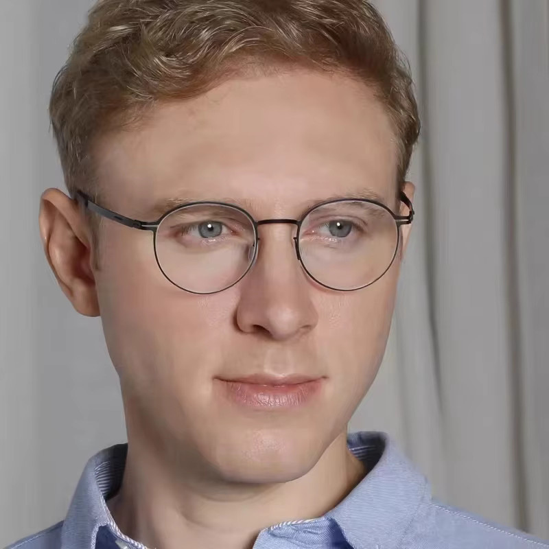 Tona Korrektionsbrille, rund, Vollrand, Metall, Unisex - Bild 1