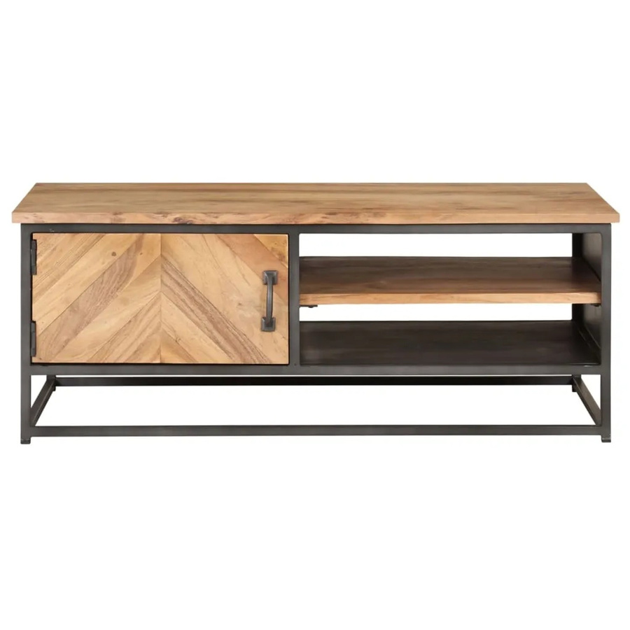 vidaXL Couchtisch aus Massivholz Akazie in Braun, B/T/H: 90 x 50 x 35 cm - Bild 2