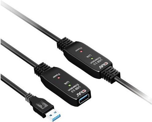 Club3D USB-Verlängerungskabel USB 3.2 Gen 1 mit USB-A und Micro-USB, Schwarz, Länge: 15 m, CAC-1406 - Bild 2