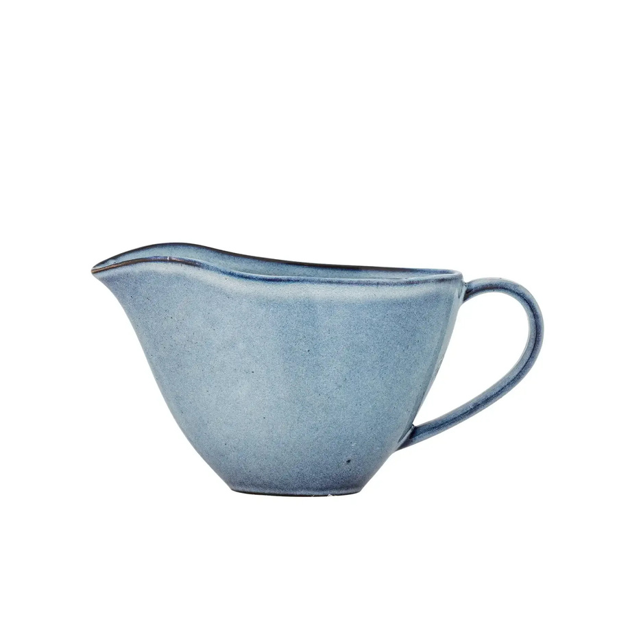 Bloomingville Sauciere Sandrine aus Steingut in Blau, 340 ml - Bild 1