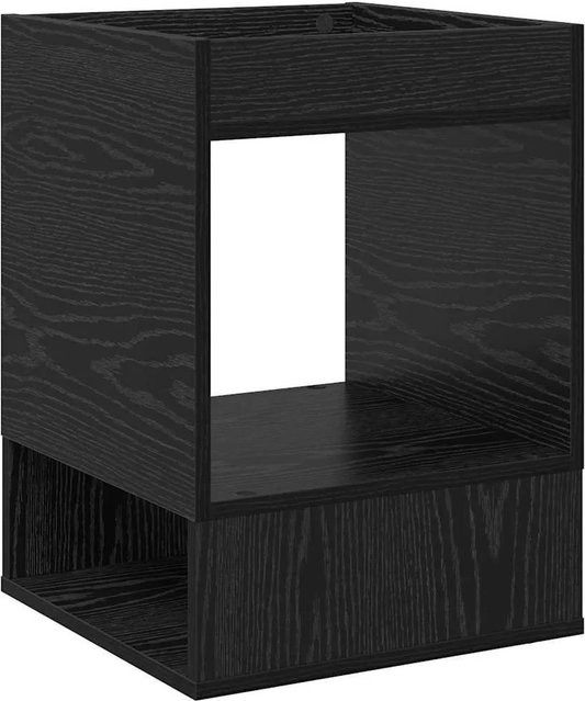 vidaXL Beistelltisch in Schwarz und Eichen-Optik, modern und quadratisch, B/T/H: 40 x 40 x 56 cm - Bild 1