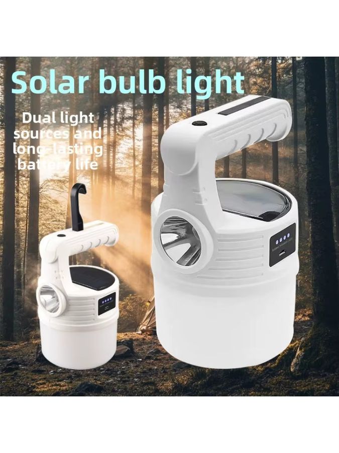 QHSPE Solar-Bubble-Licht wiederaufladbare Taschenlampe mit hoher Helligkeit für Camping und Nachtmärkte - Bild 5