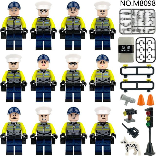 City Series Städtische Verkehrspolizei Minifiguren Bausteine, ab 6 Jahren - Bild 1